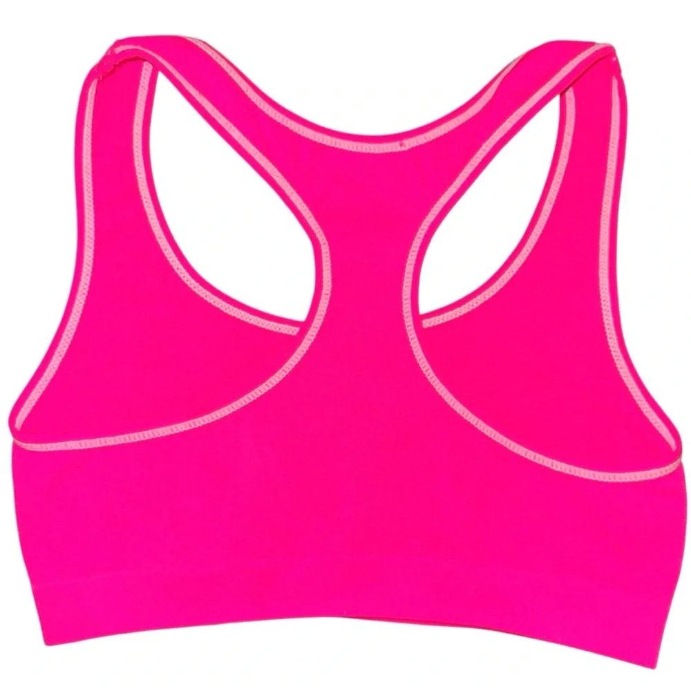 XOXO Girl size M 8/10 bright Pink unlined unpadded athletic racerback Sports Bra